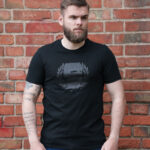 T-shirt distrutta nero/nero