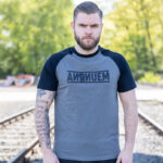 T-shirt raglan classique Anthracite / Noir